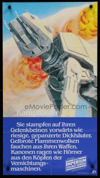6d078 EMPIRE STRIKES BACK German special 18x33 '82 cool artwork of AT-AT walker!