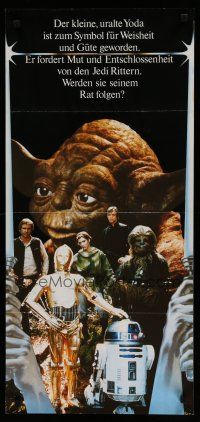 6d079 RETURN OF THE JEDI German special 16x34 '83 Luke, Leia, Han Solo, Chewbacca, C-3PO & more!