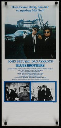 6d140 BLUES BROTHERS Swedish stolpe '80 John Belushi & Dan Aykroyd are on a mission from God!