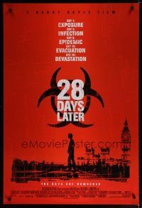 6e021 28 DAYS LATER style A int'l DS 1sh '03 Danny Boyle, Cillian Murphy vs. zombies in London!
