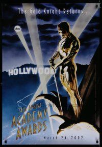 6e016 74TH ANNUAL ACADEMY AWARDS 1sh '02 cool Alex Ross art of Oscar over Hollywood!