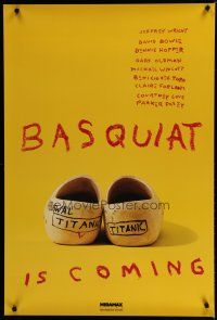 6e074 BASQUIAT teaser 1sh '96 Jeffrey Wright as Jean Michel Basquiat, David Bowie as Warhol!