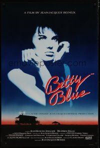 6e111 BETTY BLUE 1sh '86 Jean-Jacques Beineix, close up of pensive Beatrice Dalle in sky!