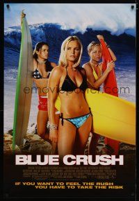 6e121 BLUE CRUSH 1sh '02 Michelle Rodriguez, sexy Kate Bosworth in bikini, surfing girls!