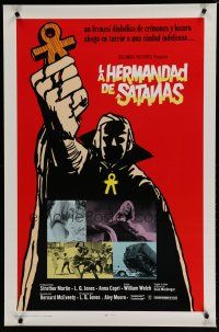 6e141 BROTHERHOOD OF SATAN Spanish/U.S. 1sh '71 Strother Martin, L.Q. Jones & mad demon-spirit!