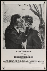 6e139 BROTHERHOOD 1sh '68 Kirk Douglas gives the kiss of death to Alex Cord!