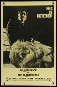 6e140 BROTHERHOOD yellow style 1sh '68 Kirk Douglas standing over dead man!