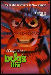 6e145 BUG'S LIFE DS 1sh '98 Walt Disney Pixar CG cartoon, c/u of grasshopper!