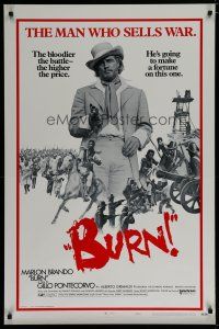 6e150 BURN style A 1sh '70 Marlon Brando profiteers from war, directed by Gillo Pontecorvo!