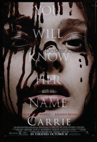 6e163 CARRIE advance DS 1sh '13 cool image of bloody Chloe Grace Moretz in the title role!