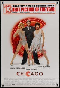6e174 CHICAGO 13 switched style 1sh '02 Renee Zellweger & Catherine Zeta-Jones, Richard Gere!
