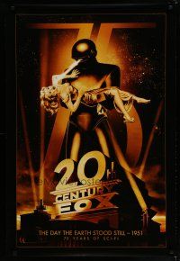 6e002 20TH CENTURY FOX 75TH ANNIVERSARY commercial poster '10 The Day The Earth Stood Still!