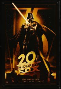 6e001 20TH CENTURY FOX 75TH ANNIVERSARY commercial poster '10 image of Darth Vader, Star Wars!