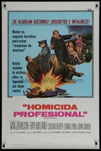 6e197 COMPANY OF KILLERS Spanish/U.S. 1sh '70 Van Johnson, Ray Milland, Assassins for Hire!