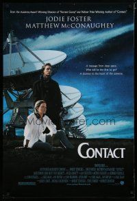 6e201 CONTACT DS 1sh '97 Jodie Foster, Matthew McConaughey, message from deep space!