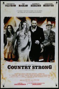 6e203 COUNTRY STRONG advance DS 1sh '10 Gwyneth Paltrow, Tim McGraw, Garrett Hedlund!
