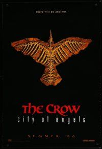 6e210 CROW: CITY OF ANGELS teaser 1sh '96 Tim Pope directed, cool image of the bones of a crow!