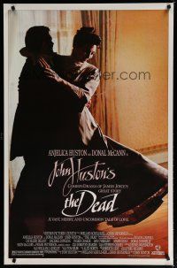 6e232 DEAD 1sh '87 John Huston directed, great image of Anjelica Huston dancing!