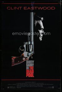 6e236 DEAD POOL 1sh '88 Clint Eastwood as tough cop Dirty Harry, smoking gun image!