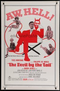 6e245 DEVIL BY THE TAIL 1sh '69 Le Diable par la Queue, Yves Montand, Maria Schell