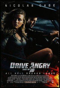 6e266 DRIVE ANGRY advance DS 1sh '11 Patrick Lussier, Nicolas Cage & sexy Amber Heard!
