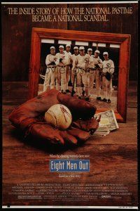 6e275 EIGHT MEN OUT signed 1sh '88 by director John Sayles, John Cusack, Chicago Black Sox!