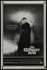 6e276 ELEPHANT MAN 1sh '80 John Hurt is not an animal, Anthony Hopkins, directed by David Lynch!