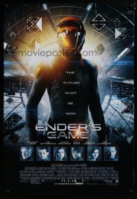 6e283 ENDER'S GAME advance DS 1sh '13 sci-fi, Harrison Ford, Ben Kingsley, the future must be won!