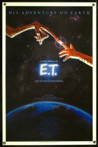 6e268 E.T. THE EXTRA TERRESTRIAL 1sh '82 Drew Barrymore, Steven Spielberg classic, Alvin art!