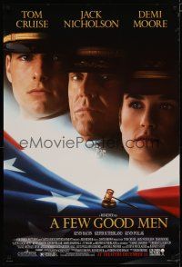 6e302 FEW GOOD MEN advance DS 1sh '92 best close up of Tom Cruise, Jack Nicholson & Demi Moore!