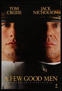 6e303 FEW GOOD MEN teaser 1sh '92 best close up of Tom Cruise & Jack Nicholson!
