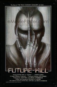 6e325 FUTURE-KILL 1sh '84 Edwin Neal, really cool science fiction artwork by H.R. Giger!