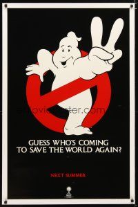 6e330 GHOSTBUSTERS 2 teaser 1sh '89 Ivan Reitman, guess who's coming to save the world again!