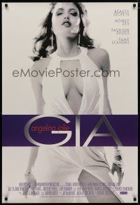 6e331 GIA tv poster '98 sexy Angelina Jolie as ill-fated model Gia Carangi!
