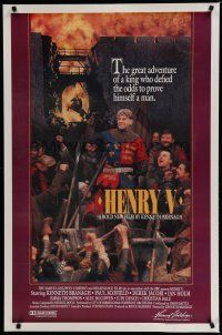 6e380 HENRY V 1sh '89 great image of star & director Kenneth Branagh!