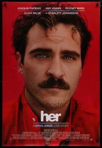 6e381 HER advance DS 1sh '13 image of depressed Joaquin Phoenix in Spike Jonze love story!