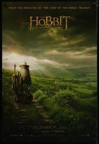 6e389 HOBBIT: AN UNEXPECTED JOURNEY teaser DS 1sh '12 cool image of Ian McKellen as Gandalf!