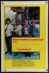 6e404 HOT ROCK 1sh '72 Robert Redford, George Segal, cool cast portrait on the street!
