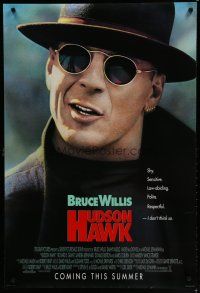6e415 HUDSON HAWK advance DS 1sh '91 Michael Lehmann directed, Bruce Willis as singing thief!