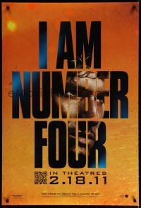 6e427 I AM NUMBER FOUR teaser DS 1sh '11 Alex Pettyfer, Timothy Olyphant, Teresa Palmer!