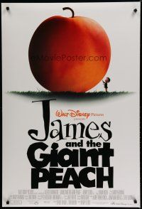 6e454 JAMES & THE GIANT PEACH DS 1sh '96 Walt Disney stop-motion fantasy peach cartoon!