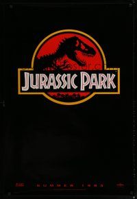 6e461 JURASSIC PARK teaser 1sh '93 Steven Spielberg, Richard Attenborough re-creates dinosaurs!