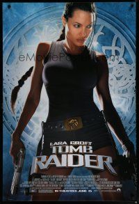 6e477 LARA CROFT TOMB RAIDER advance 1sh '01 sexy Angelina Jolie, from adventure video game!