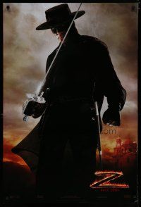 6e485 LEGEND OF ZORRO teaser DS 1sh '05 great image of Antonio Banderas in the title role!