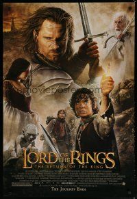 6e510 LORD OF THE RINGS: THE RETURN OF THE KING advance 1sh '03 Jackson, cool cast montage!