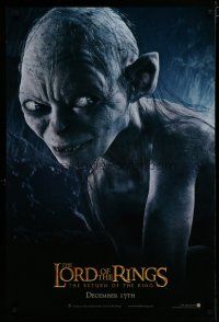 6e511 LORD OF THE RINGS: THE RETURN OF THE KING teaser DS 1sh '03 Andy Serkis as Gollum!