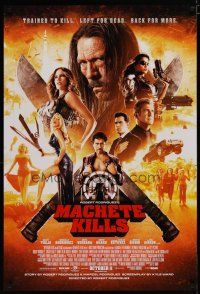 6e521 MACHETE KILLS advance DS 1sh '13 Danny Trejo, Mel Gibson, introducing Carlos Estevez!