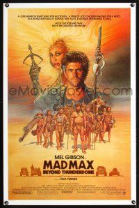 6e524 MAD MAX BEYOND THUNDERDOME 1sh '85 art of Mel Gibson & Tina Turner by Richard Amsel!