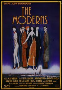 6e547 MODERNS 1sh '88 Alan Rudolph, Keith Carradine, art of trendy 1920s people by Keith Carradine!