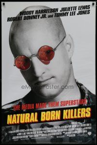 6e563 NATURAL BORN KILLERS style B 1sh '94 Oliver Stone, Woody Harrelson & Juliette Lewis!